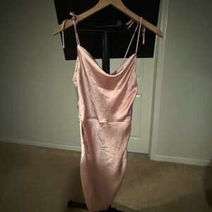 Hello Molly Blush Satin Dress